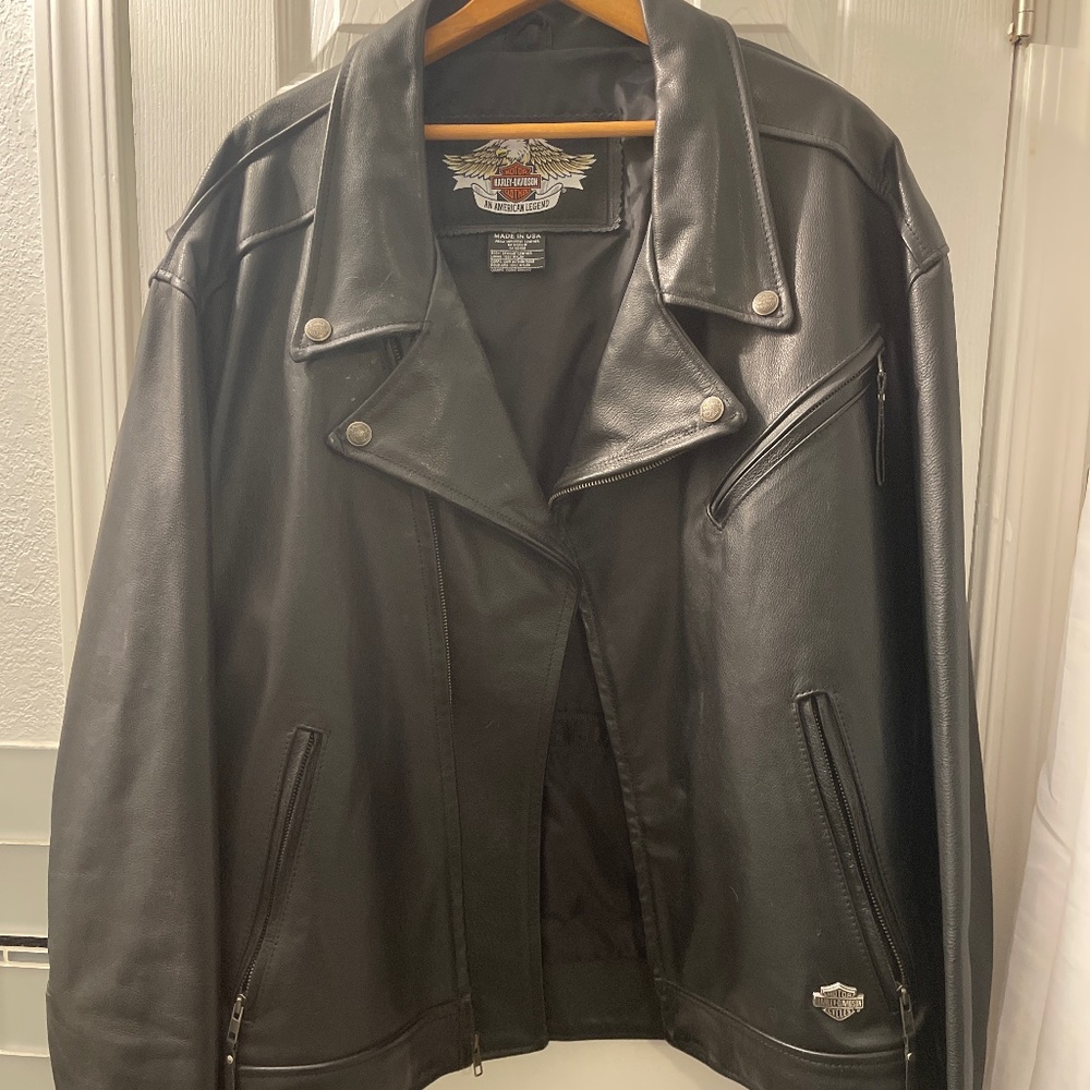 Mens leather Harley Davison Jacket